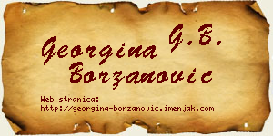 Georgina Borzanović vizit kartica